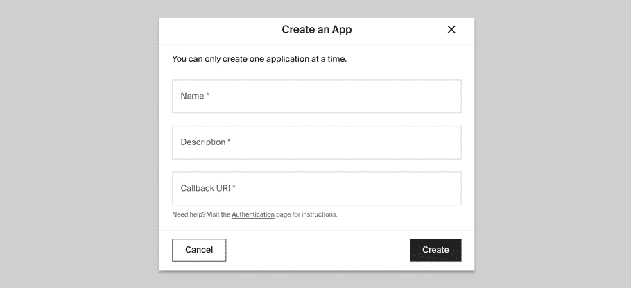 Create an app